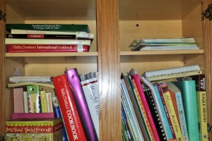 Cook Book Cupboard - well-stocked!